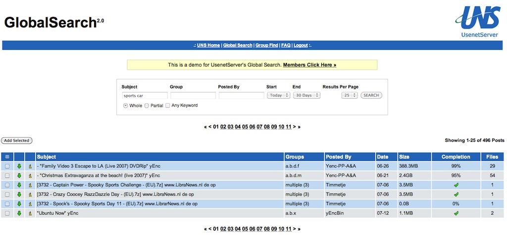 Usenet Global Search